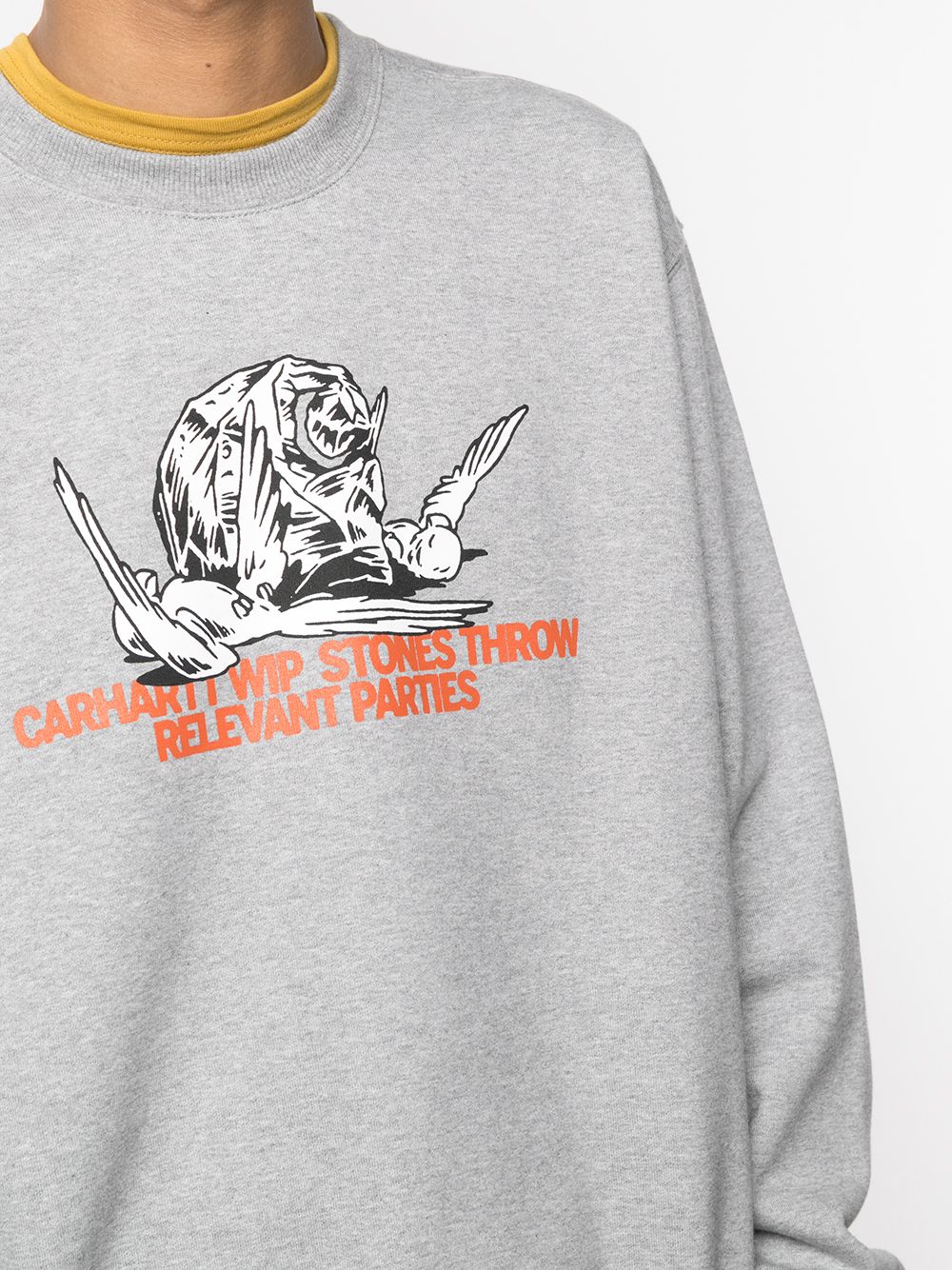 фото Carhartt wip толстовка с принтом из коллаборации с relevant parties