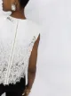 Self-Portrait sleeveless cord lace blouse