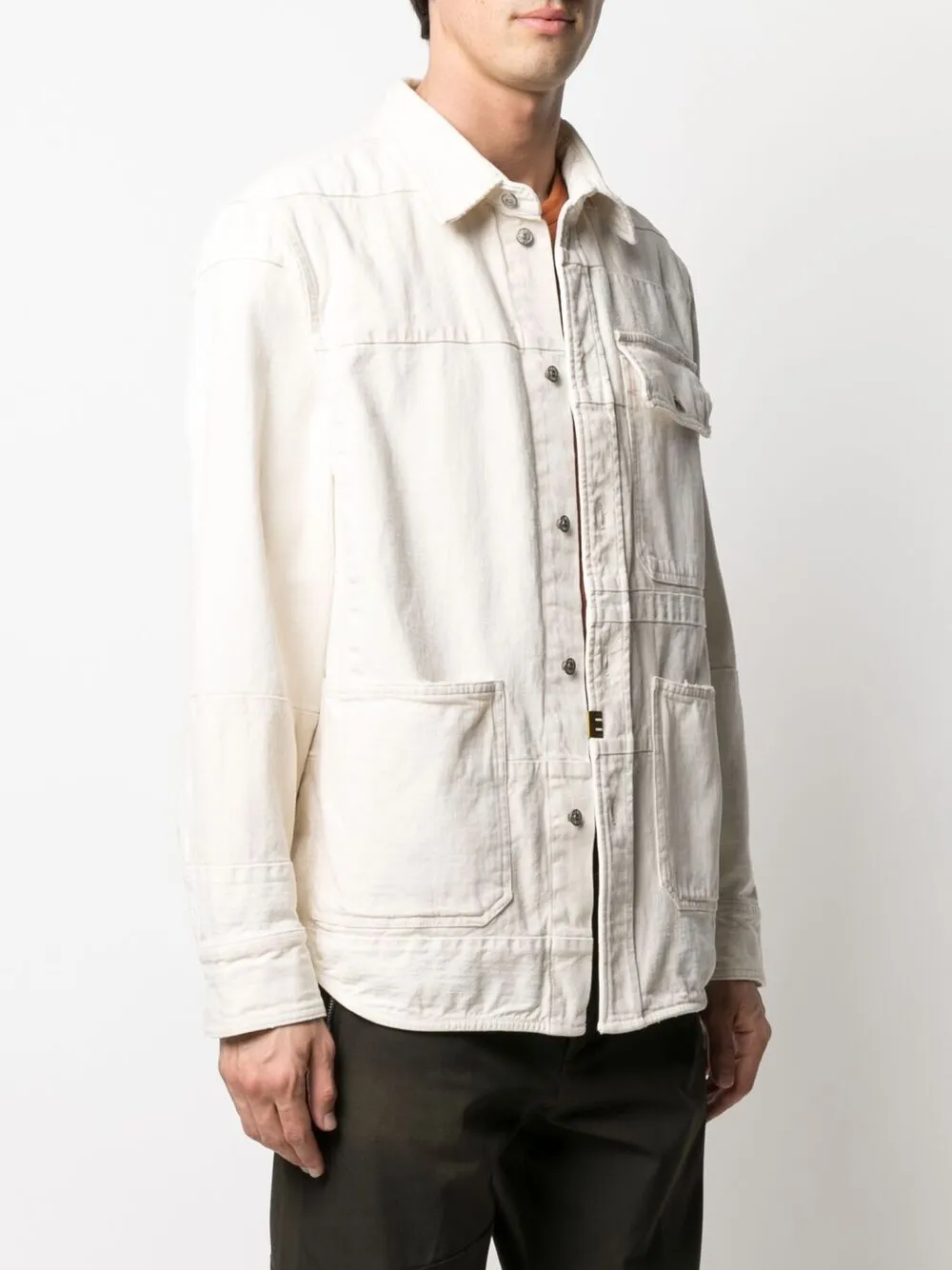  Diesel Chest Flap Pocket Denim Jacket - Neutrals 