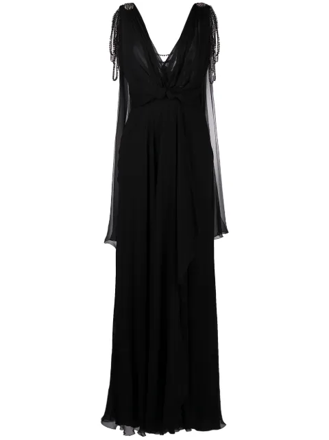 Alberta Ferretti crystal-embellished gown