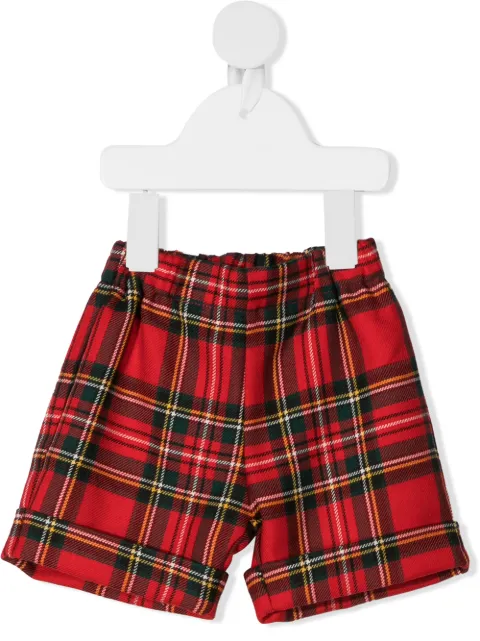 La Stupenderia tartan-print virgin wool shorts