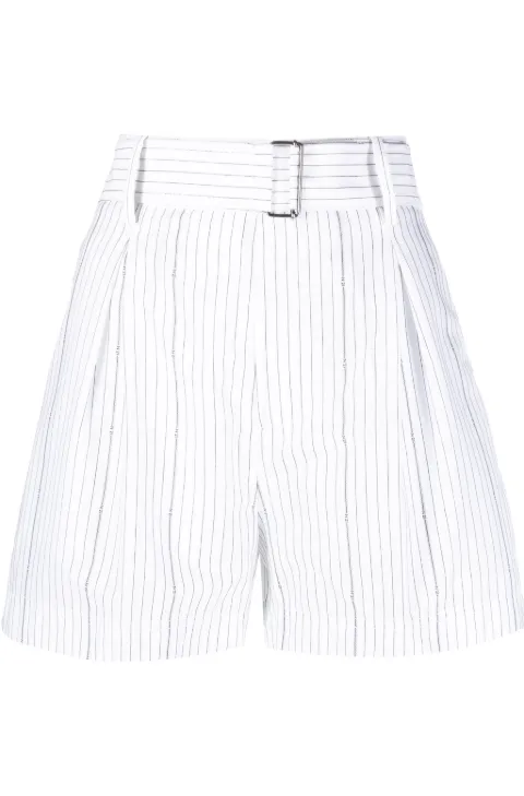 Nº21 belted pleated shorts