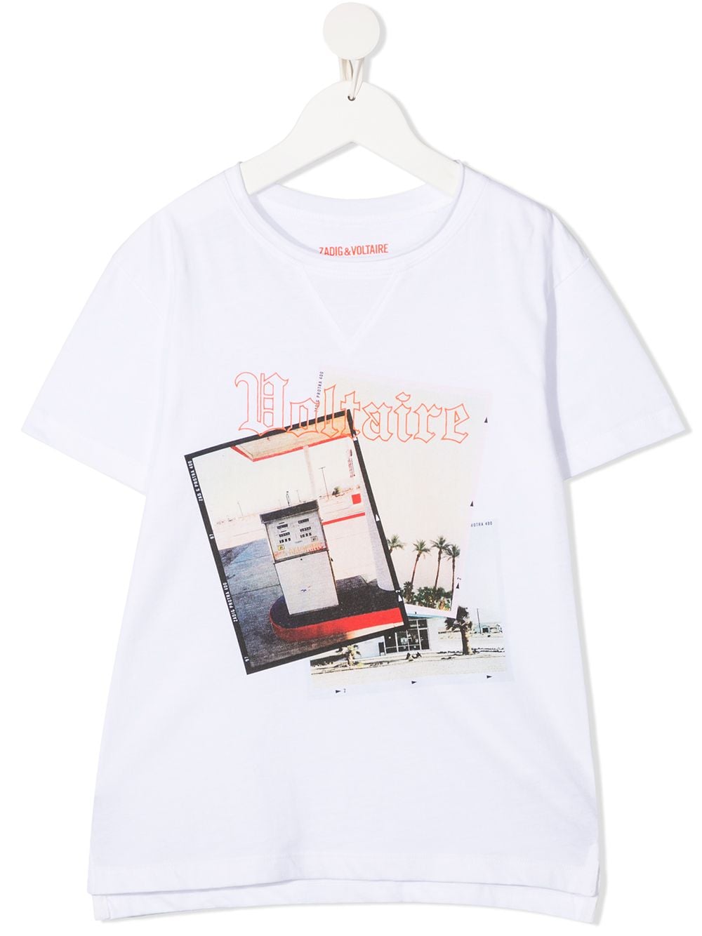 Shop Zadig & Voltaire Teen Photograph-print Cotton T-shirt In White