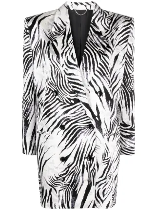 zebra blazer dress