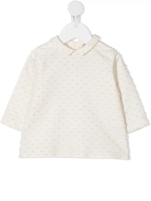 La Stupenderia textured stitched cotton sweatshirt
