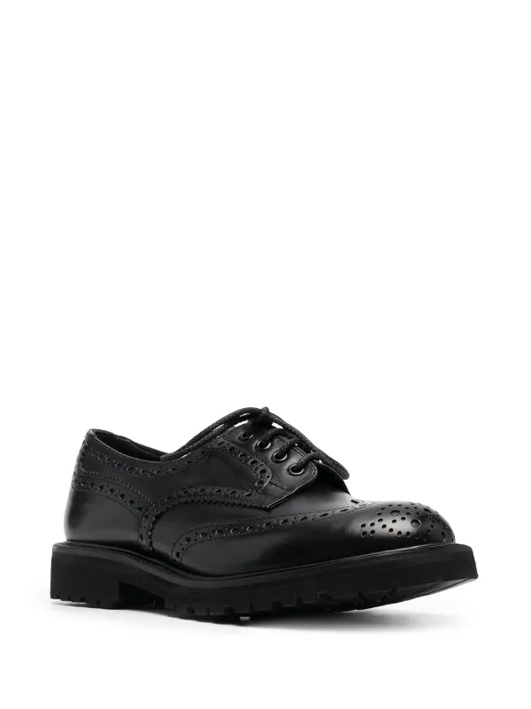 Tricker's Bourton Leather Derby Shoes | Black | FARFETCH HK