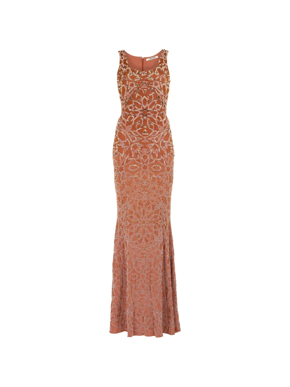 Roberto Cavalli robe ornée de perles à sequins - Marron Roberto Cavalli robe ornée de perles à sequins - Marron