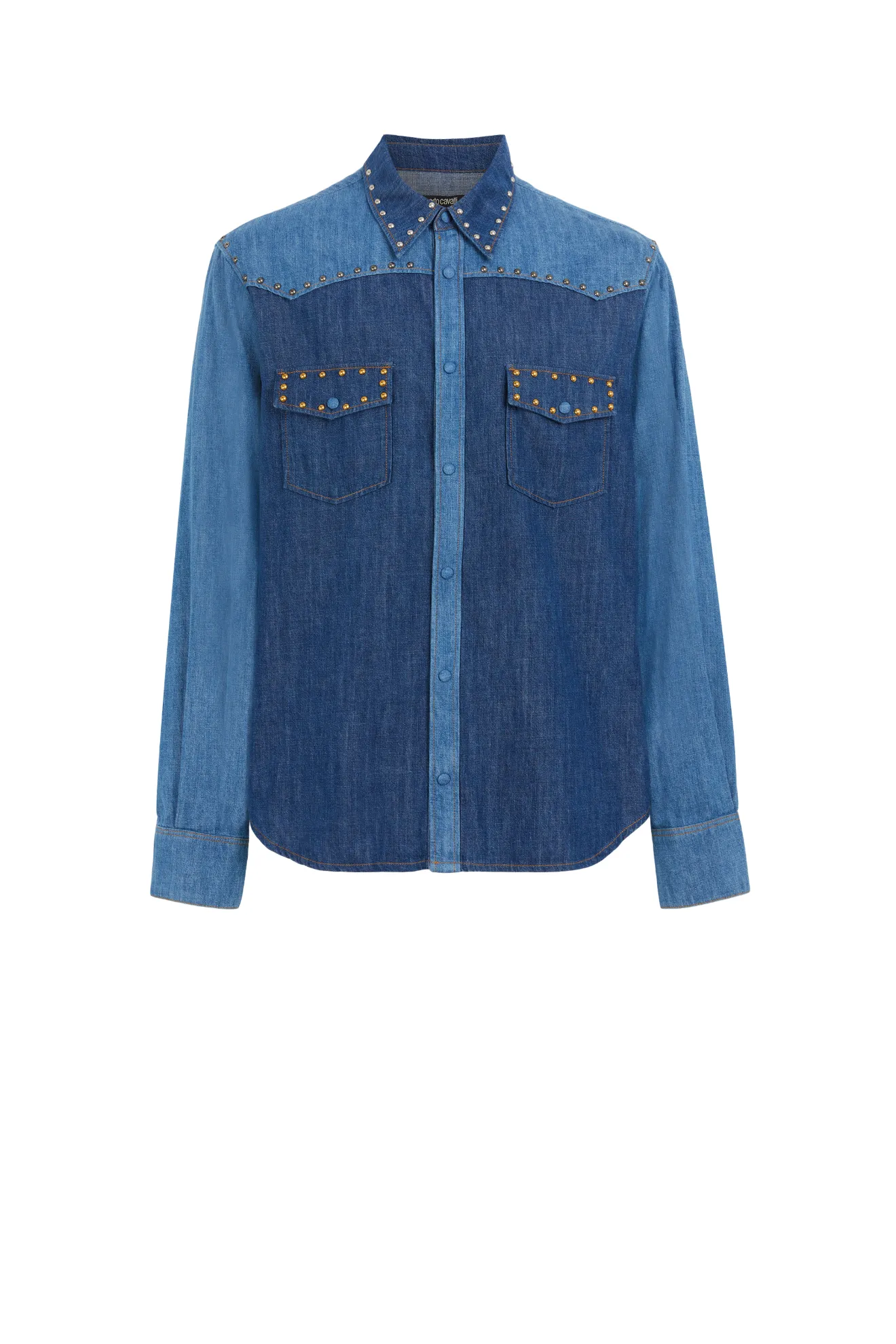 Studded Denim-Effect Shirt | Roberto 