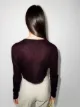 Danielle Guizio Cardigan cropped com gola redonda