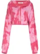 Image 1 of Danielle Guizio safety-pin tie-dye cardigan