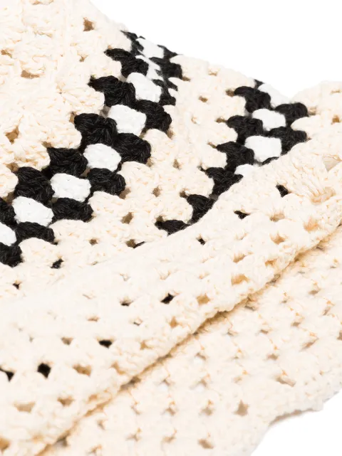 Shop AMIRI crochet-knit bucket hat with 