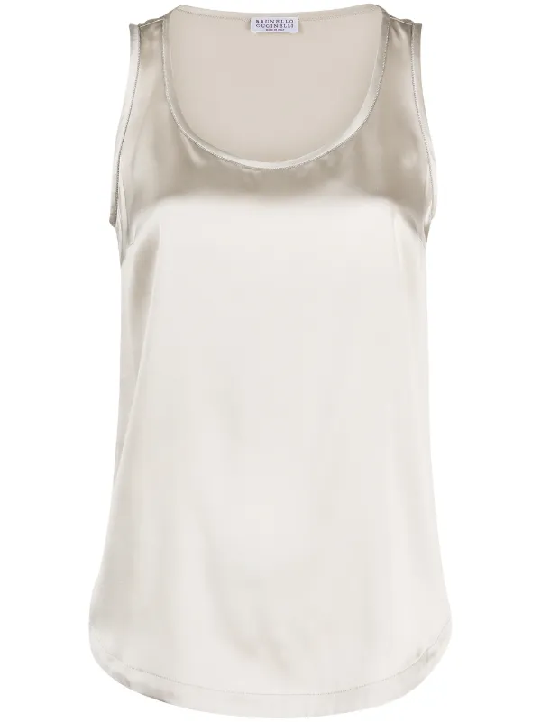 white satin tank
