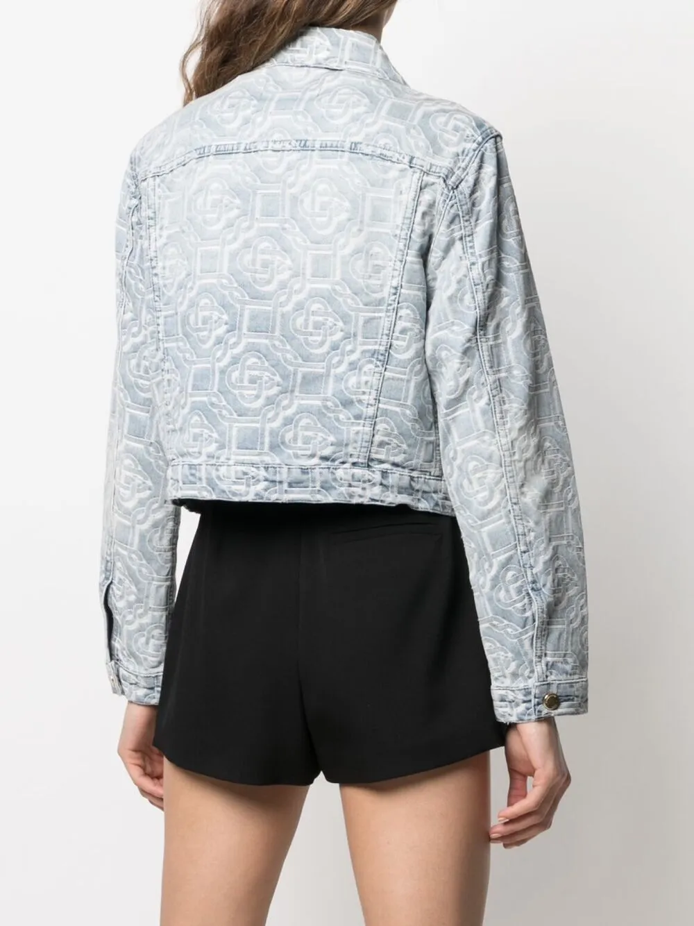 фото Casablanca джинсовая куртка с жаккардовым логотипом