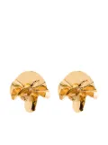 Sterling King hammered-effect statement earrings - Gold