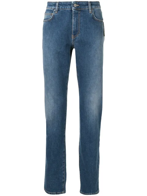 Moschino mid-rise stonewashed straight-leg jeans