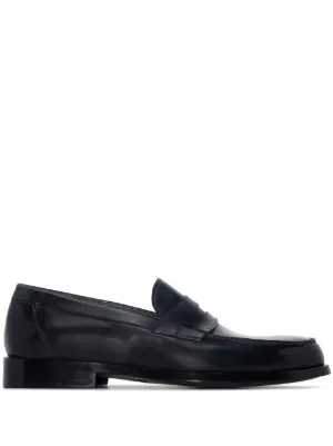 Santoni Heren Gespschoenen Blauw sue gesp instapper | Van den Assem