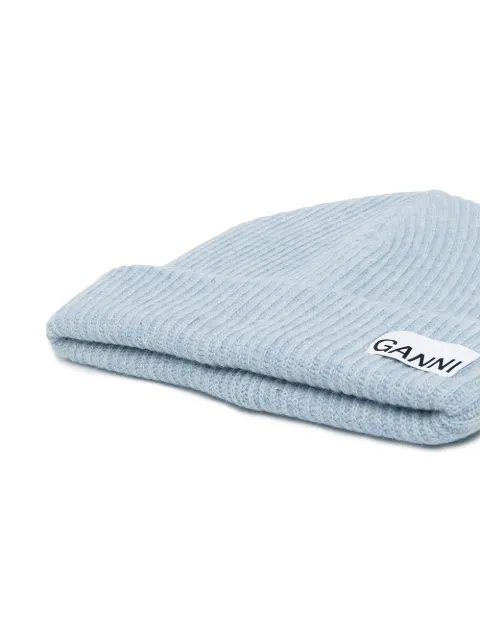 GANNI rib-knit Beanie Hat - Farfetch