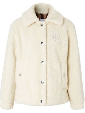 Burberry monogram-pattern Fleece Jacket - Farfetch