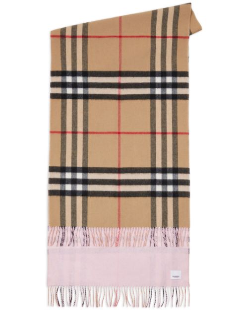 Burberry reversible check cashmere scarf Women