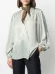 Image 2 of Aspesi geometric print silk wrappy