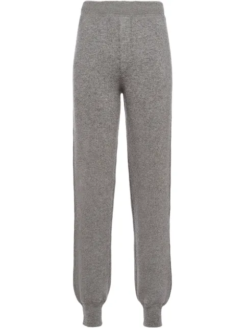 Prada tapered fleece trousers