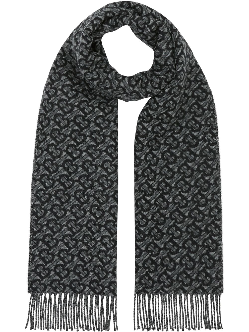 

Burberry monogram jacquard scarf - Grey