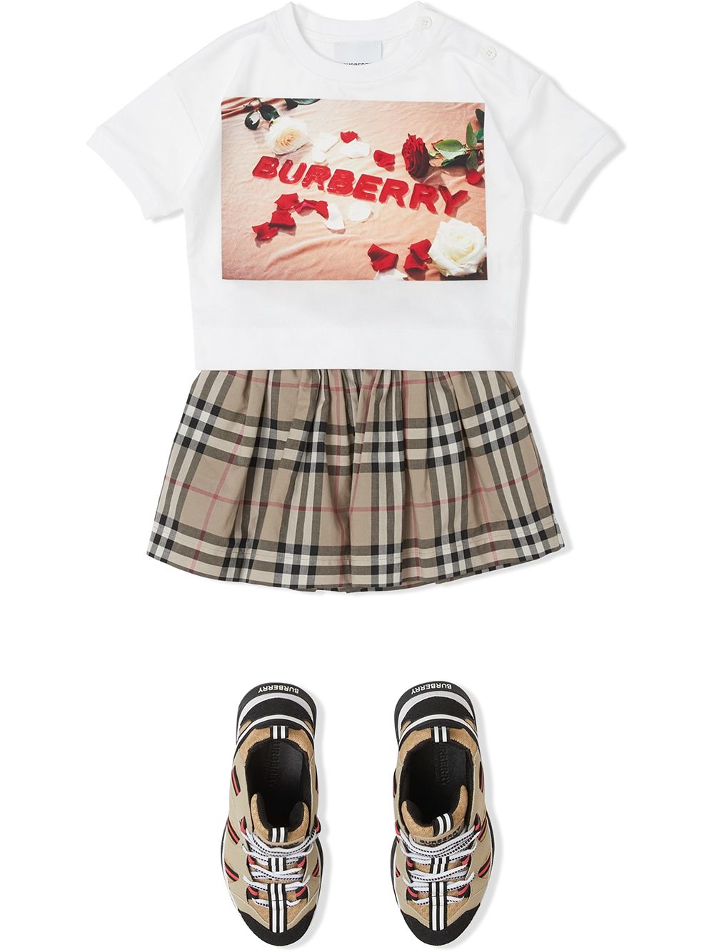 Burberry Kids T-shirt met print - Wit