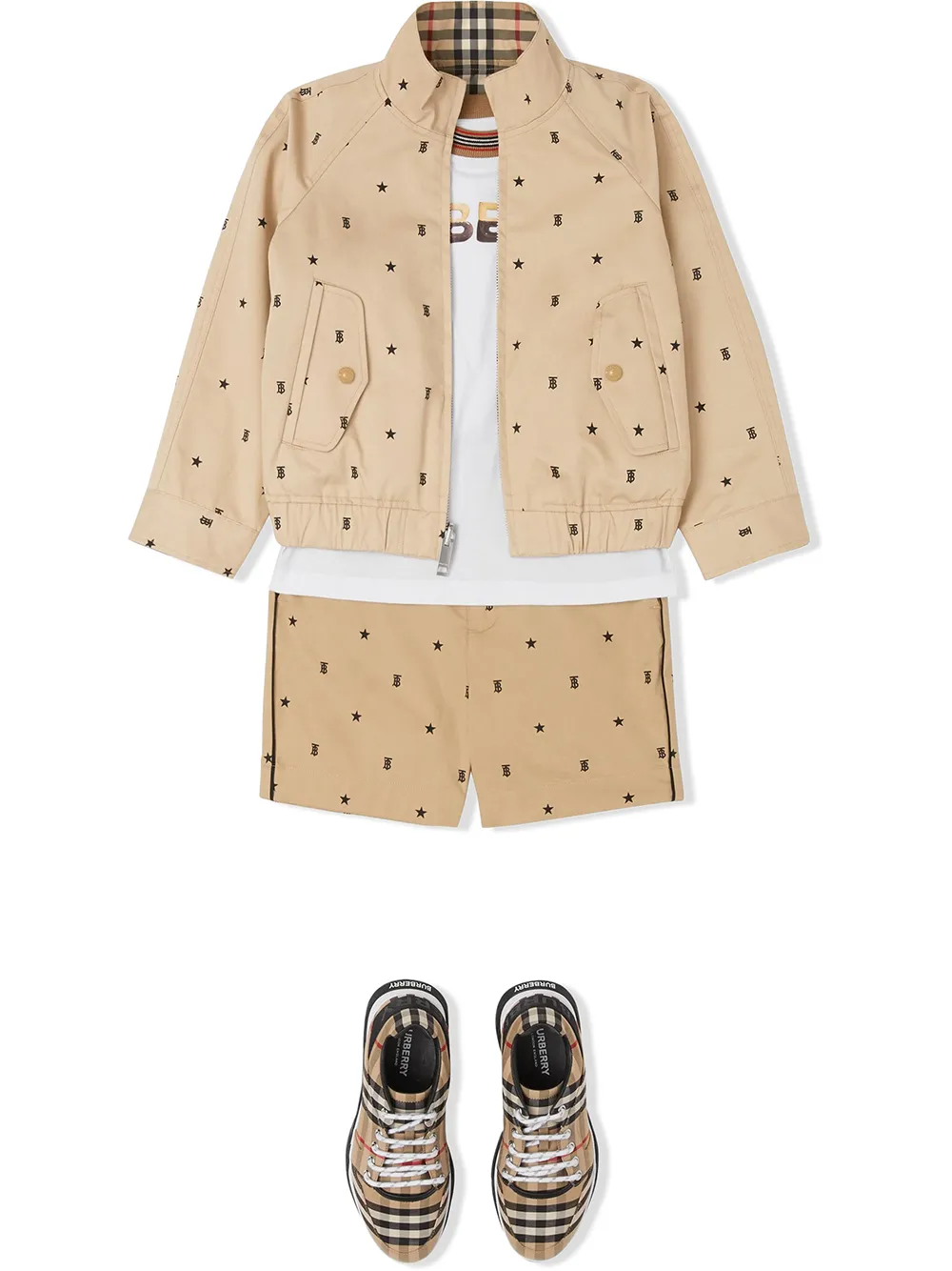 Burberry Kids Jack met monogram - Beige
