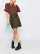 Image 2 of GANNI leopard-print A-line mini skirt