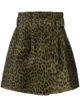 Image 1 of GANNI leopard-print A-line mini skirt