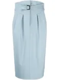 Alberta Ferretti high-waisted belted skirt - Blue