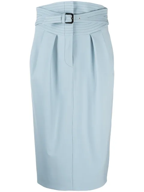 Alberta Ferretti high-waisted belted skirt