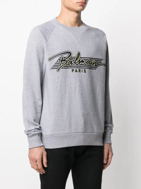 flock logo crewneck sweatshirt