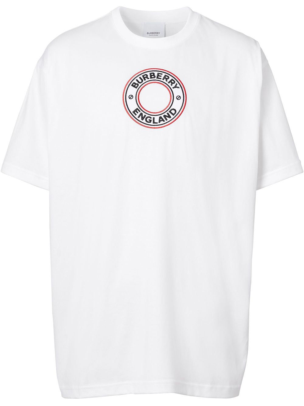 фото Burberry футболка оверсайз с вышитым логотипом