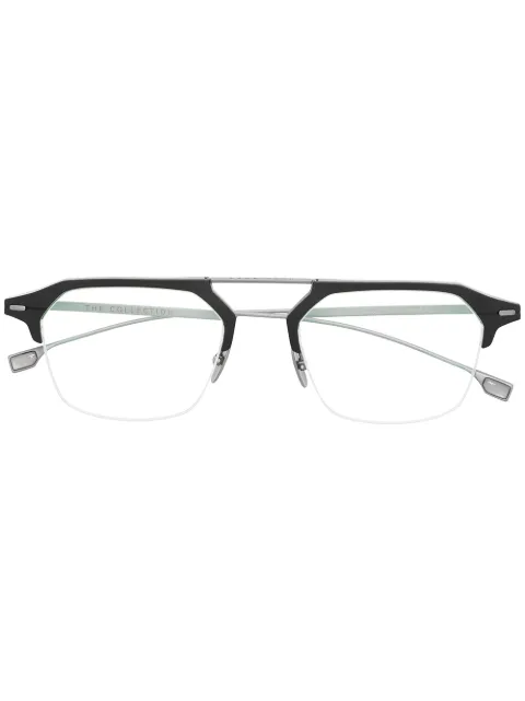 BOSS logo square glasses