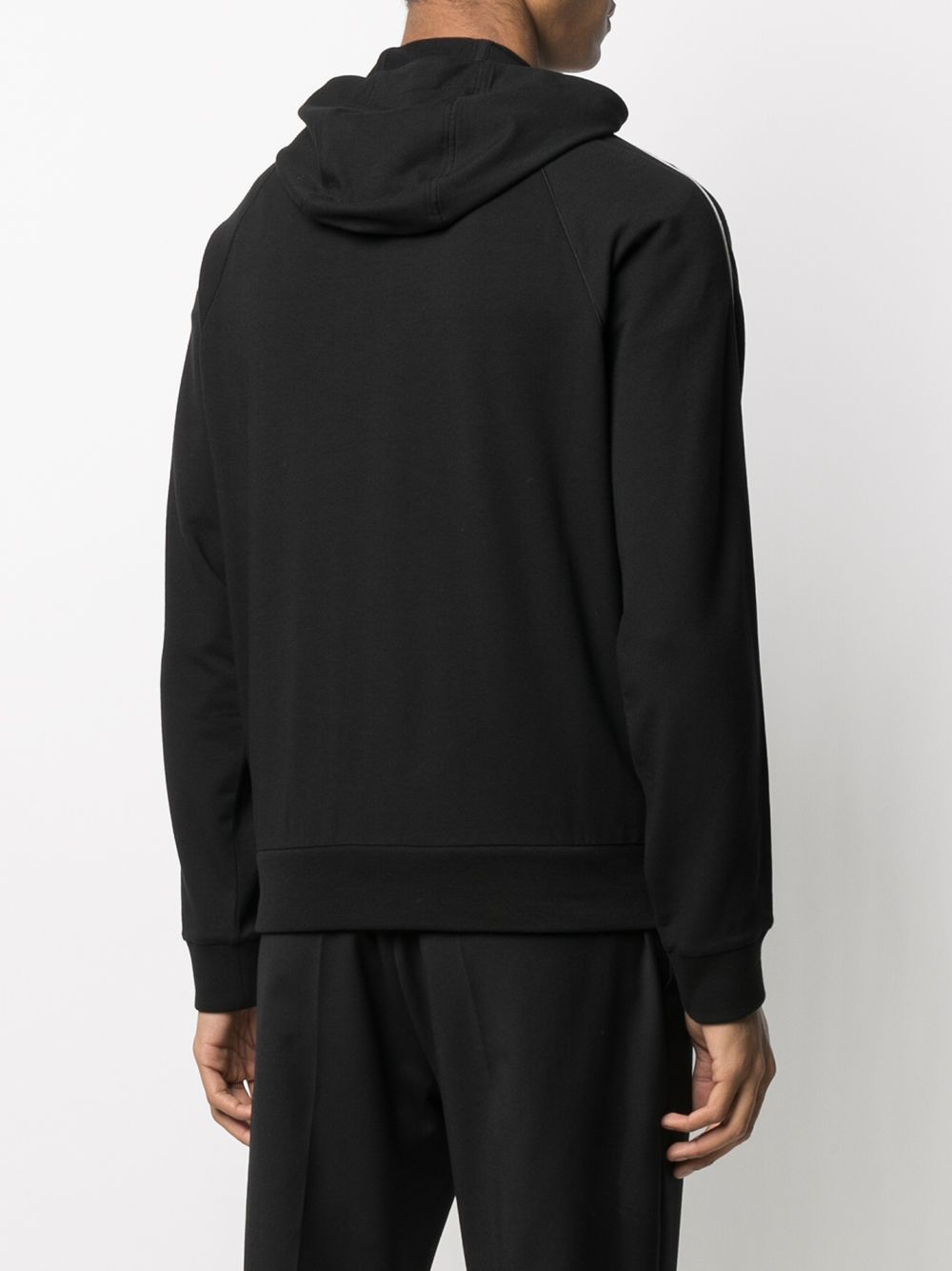 Zegna Stripe Detail Logo Hoodie - Farfetch