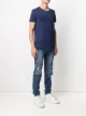 Balmain T-shirt med flock-tekstur og logo
