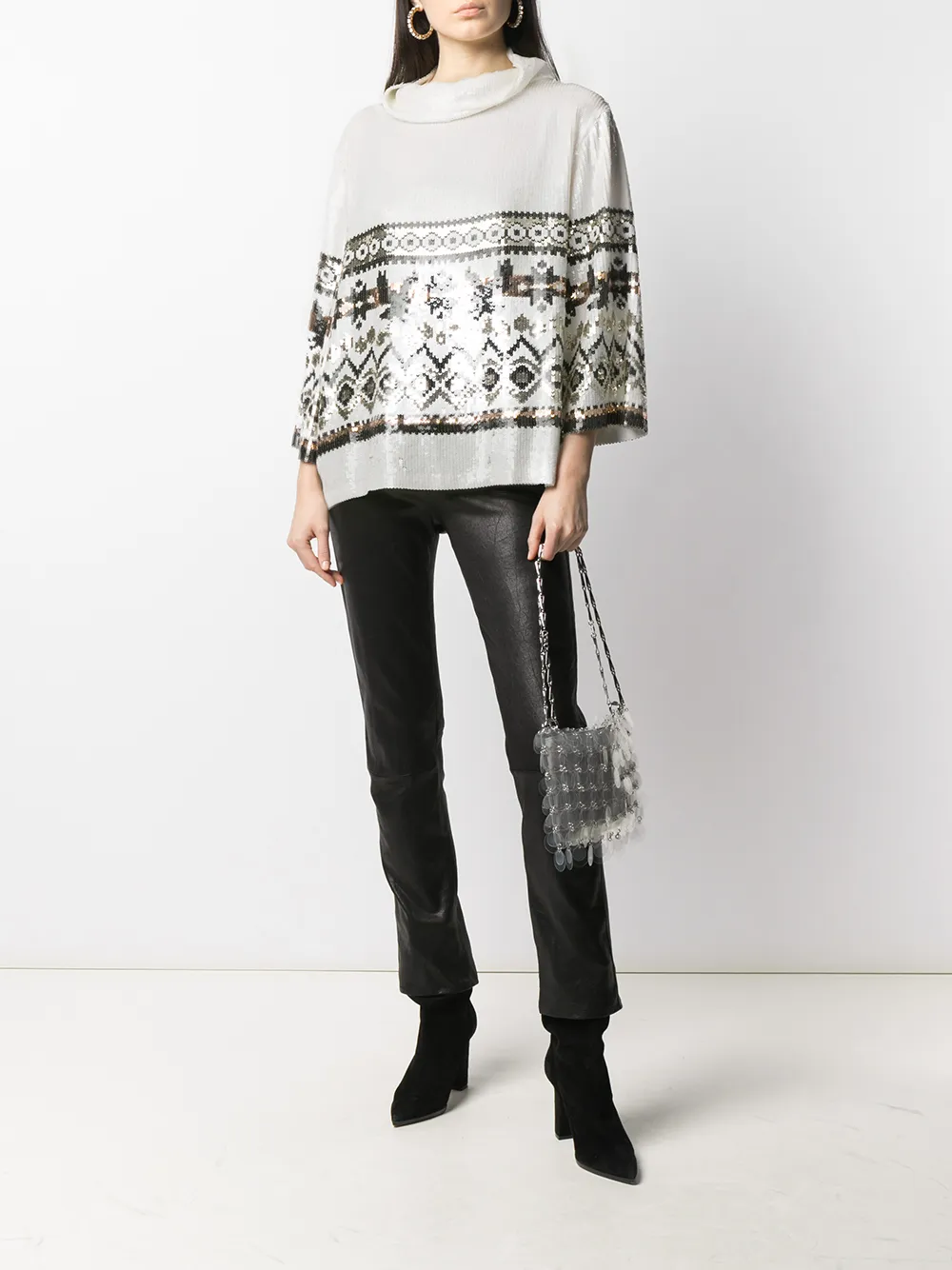 Alberta Ferretti patterned sequin jumper | Knitted Sweaters | Image 2