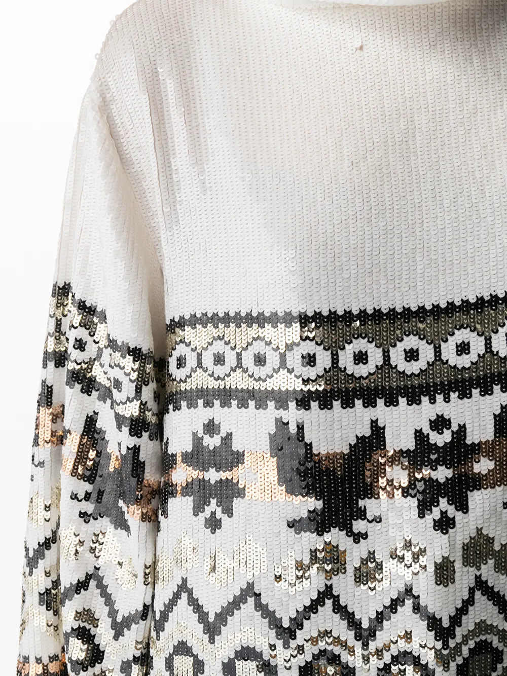 Alberta Ferretti Trui met pailletten Wit