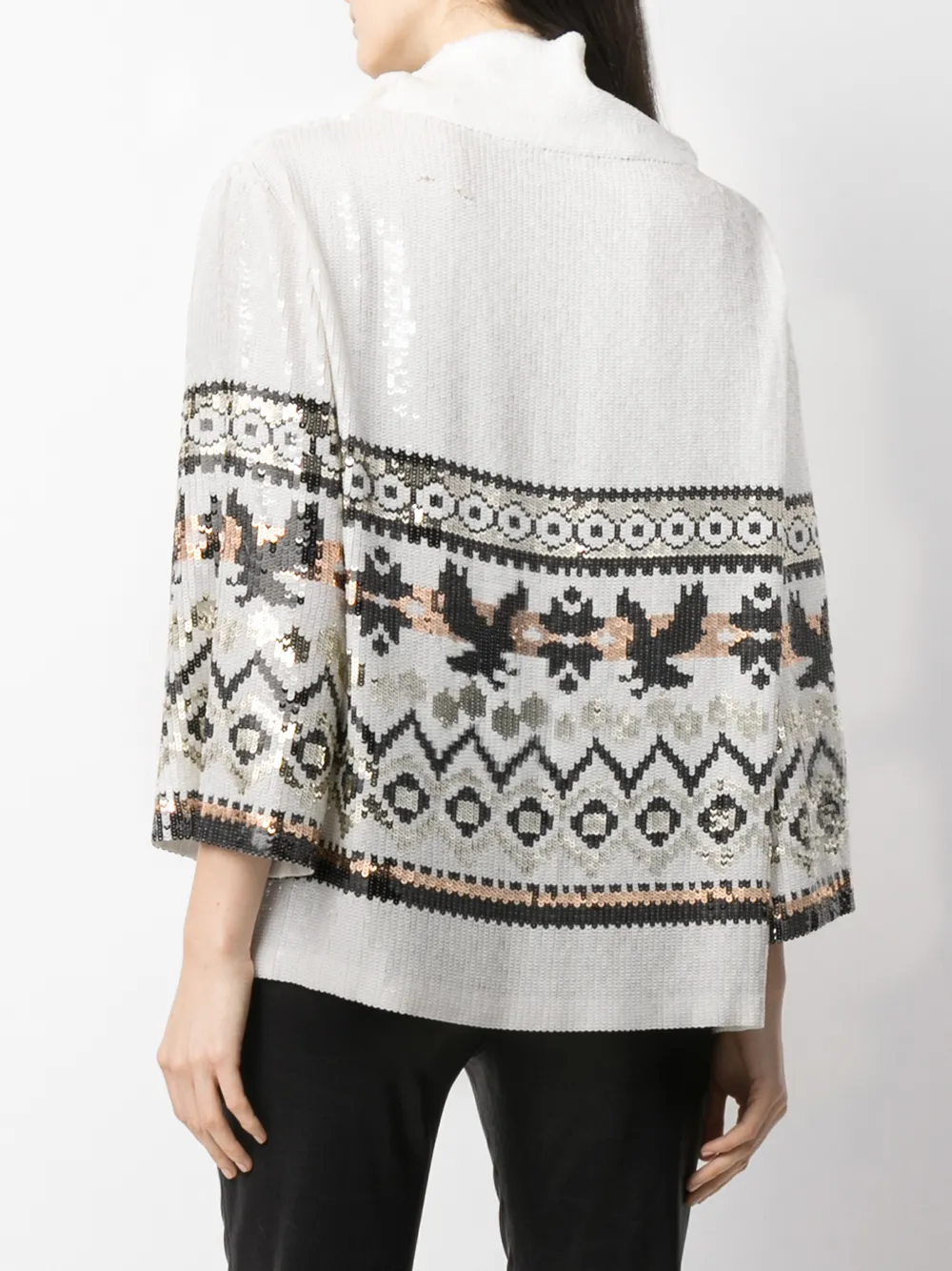 Alberta Ferretti Trui met pailletten Wit