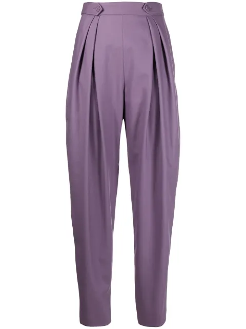 Alberta Ferretti pleat-detailing tapered trousers
