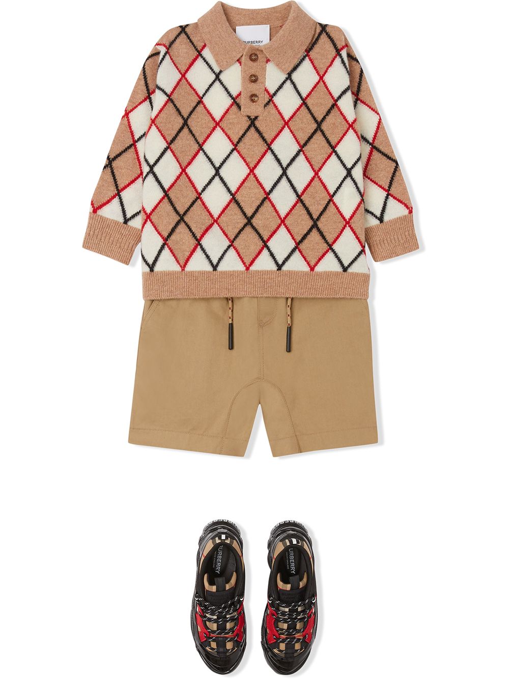 фото Burberry kids шорты с полосками icon stripe