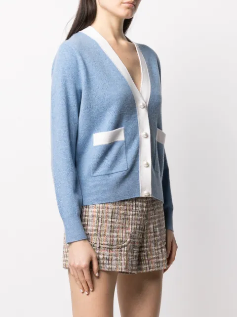 sandro lucas pointelle stitch cardigan