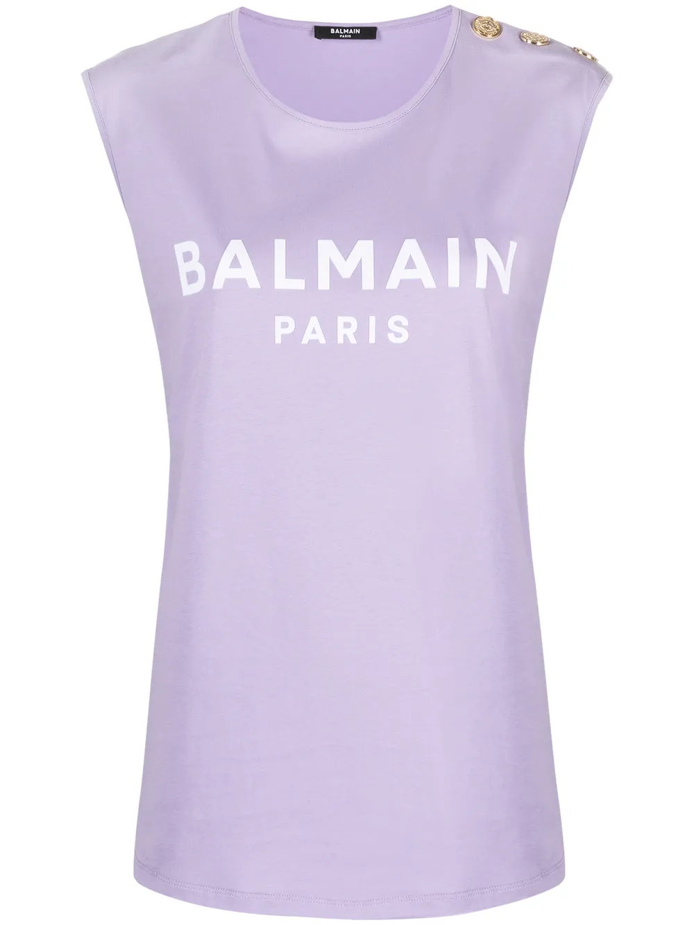 

Balmain playera con logo estampado - Morado