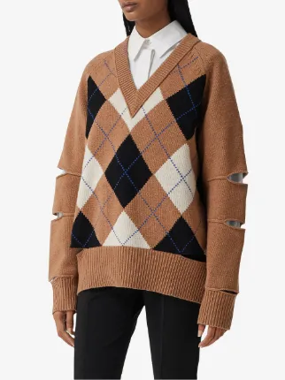 burberry argyle sweater