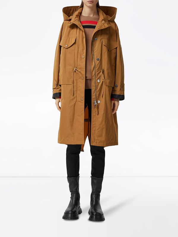 faux leather trench coat brown