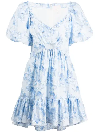 Cinq A Sept Kayla puff-sleeve mini 