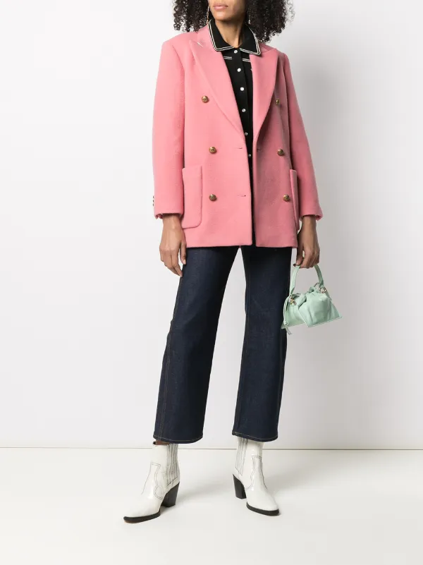 sandro pink coat