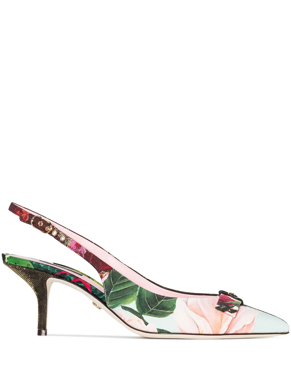 Imagem 1 de Dolce & Gabbana Sapato estampado com salto 70mm