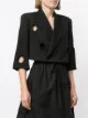 Yohji Yamamoto cropped cut-out blazer